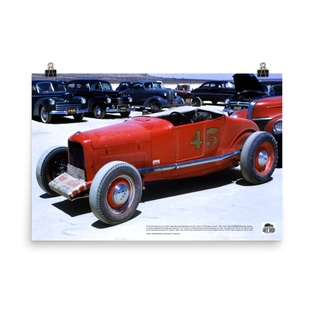 Historic Print #38: Holden Brothers' Modified Roadster at El Mirage (1951)